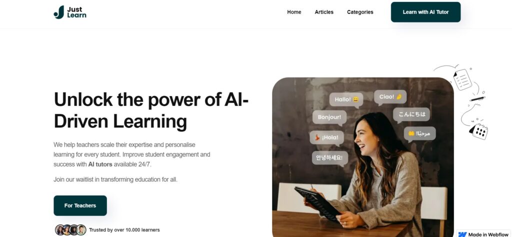 10+ AI For Language Learning Apps - JustLearn