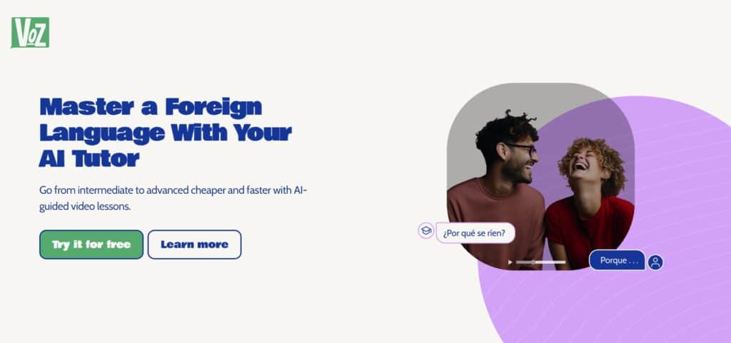 10+ AI For Language Learning Apps - voz