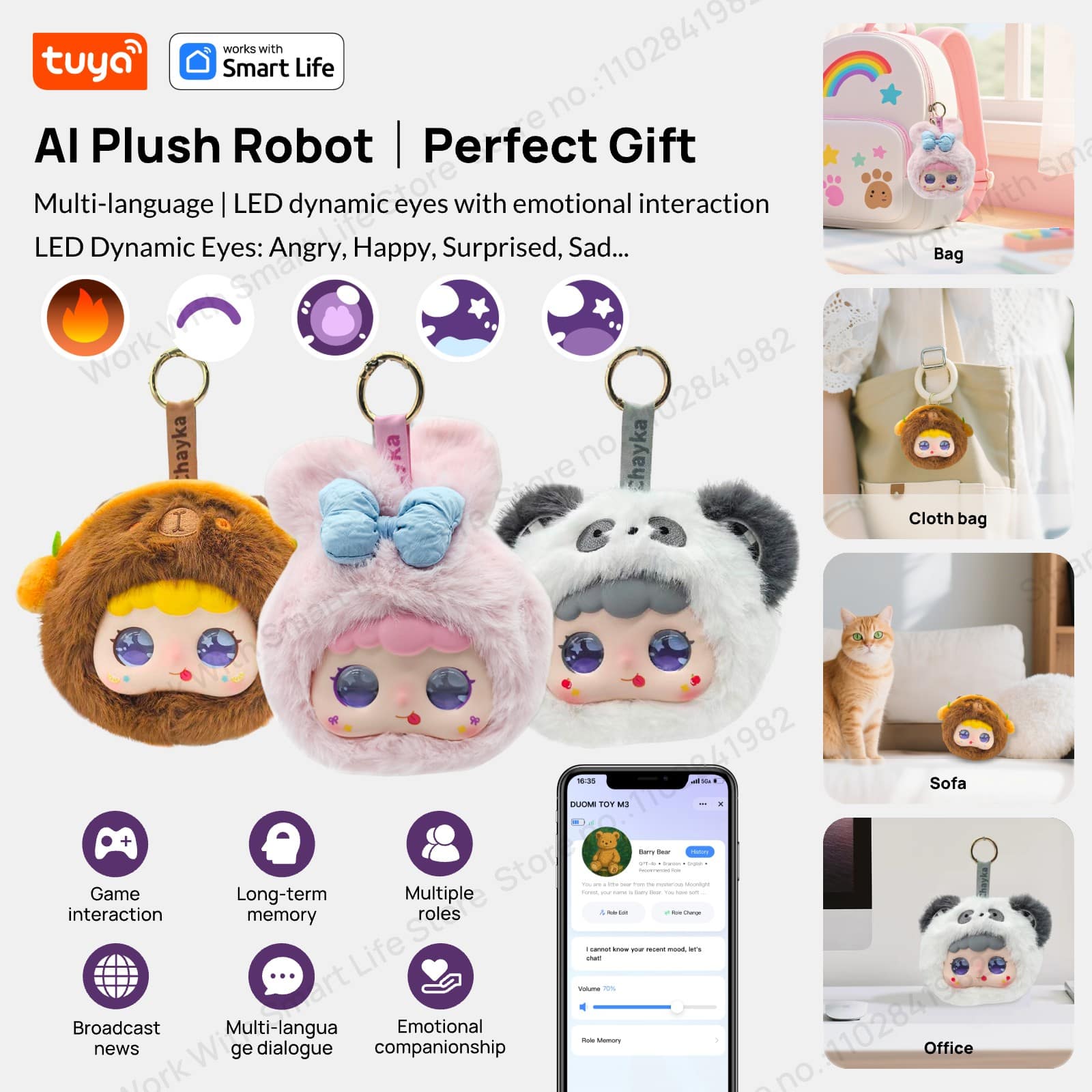Tuya Smart AI Plush Robot