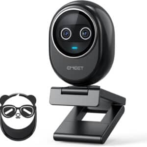 EMEET Piko+ Webcam 4K, World’s 1st Dual-Camera AI-Powered 4K Camera, 1/2.55'' Sony Sensor, 3 Mics&3 Sound Modes, Panda Magnetic Privacy Cover, USB C-C&C-A, Ideal for Livestreamers and Content Creators