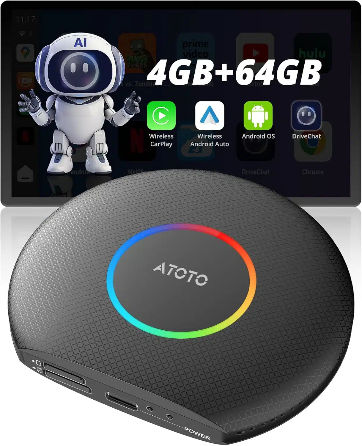 ATOTOZONE CB6 CarPlay AI Box Android 13